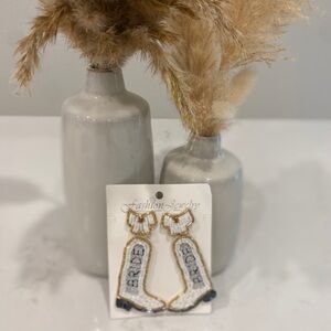 Boutique Nashville Bride Beaded Earrings Bachelorette